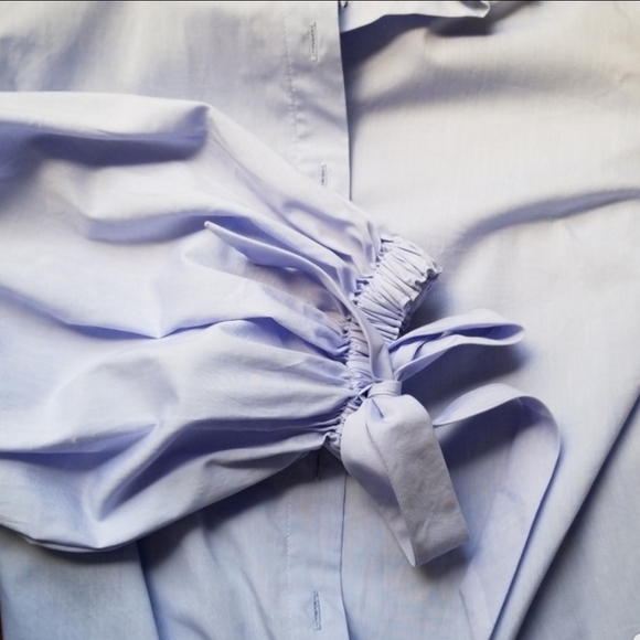 Banana Republic Riley Bell-Sleeve Shirt Blue Size 4P - Picture 4 of 5